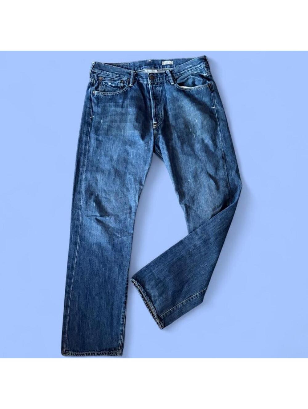 Vintage Y2K Polo Ralph Lauren Distressed Jeans size 34x34